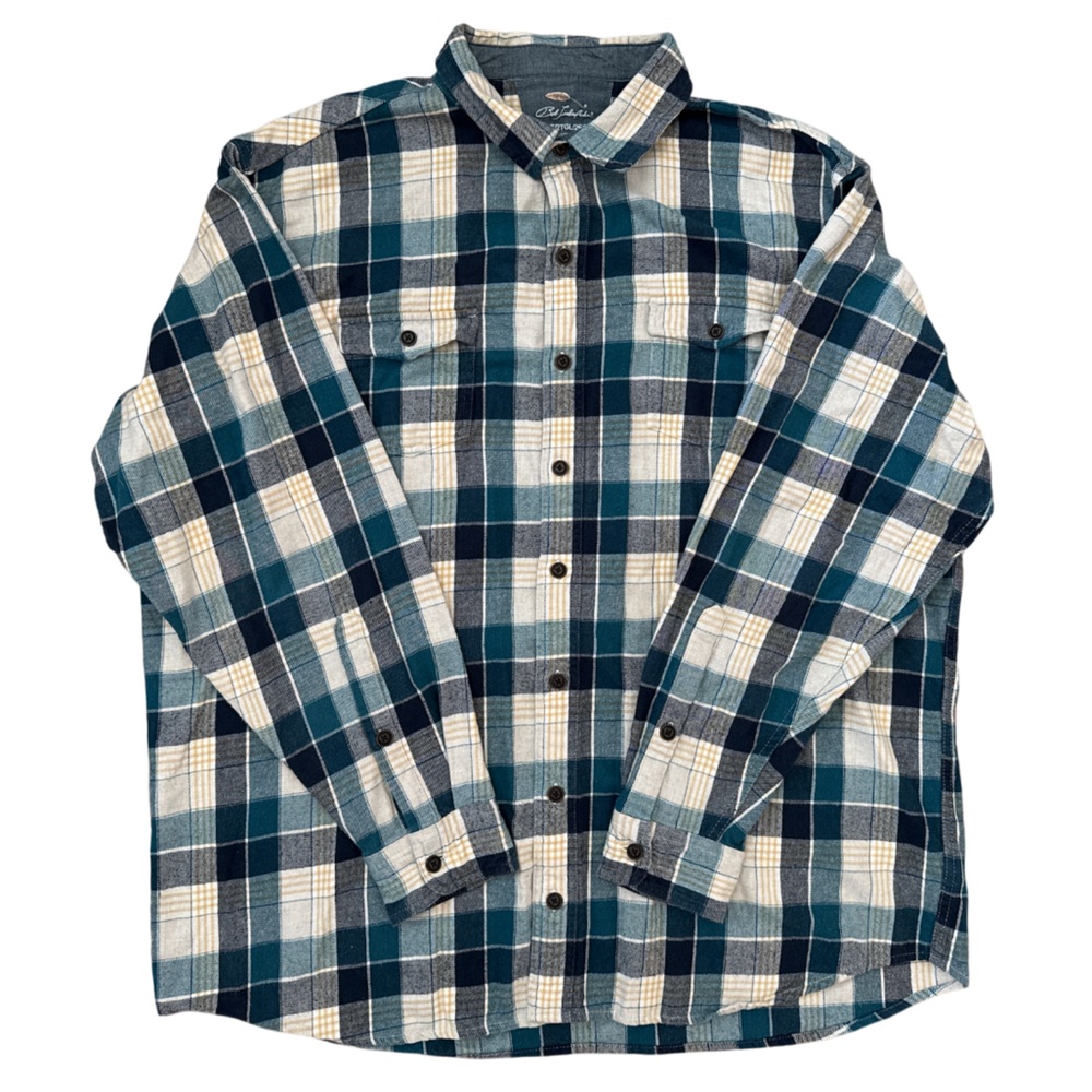 Bob Timberlake Blue Flannel Cotton Shirt Mens Size 2XLT